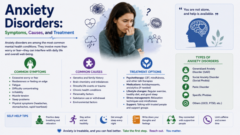 Anxiety Disorders: Symptoms, Causes, and Treatment