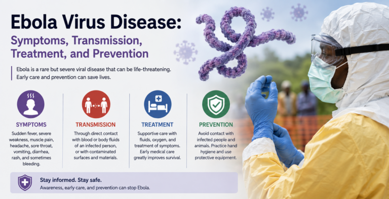 Ebola Virus Disease: Symptoms, Transmission, Treatment, and Prevention Ebola