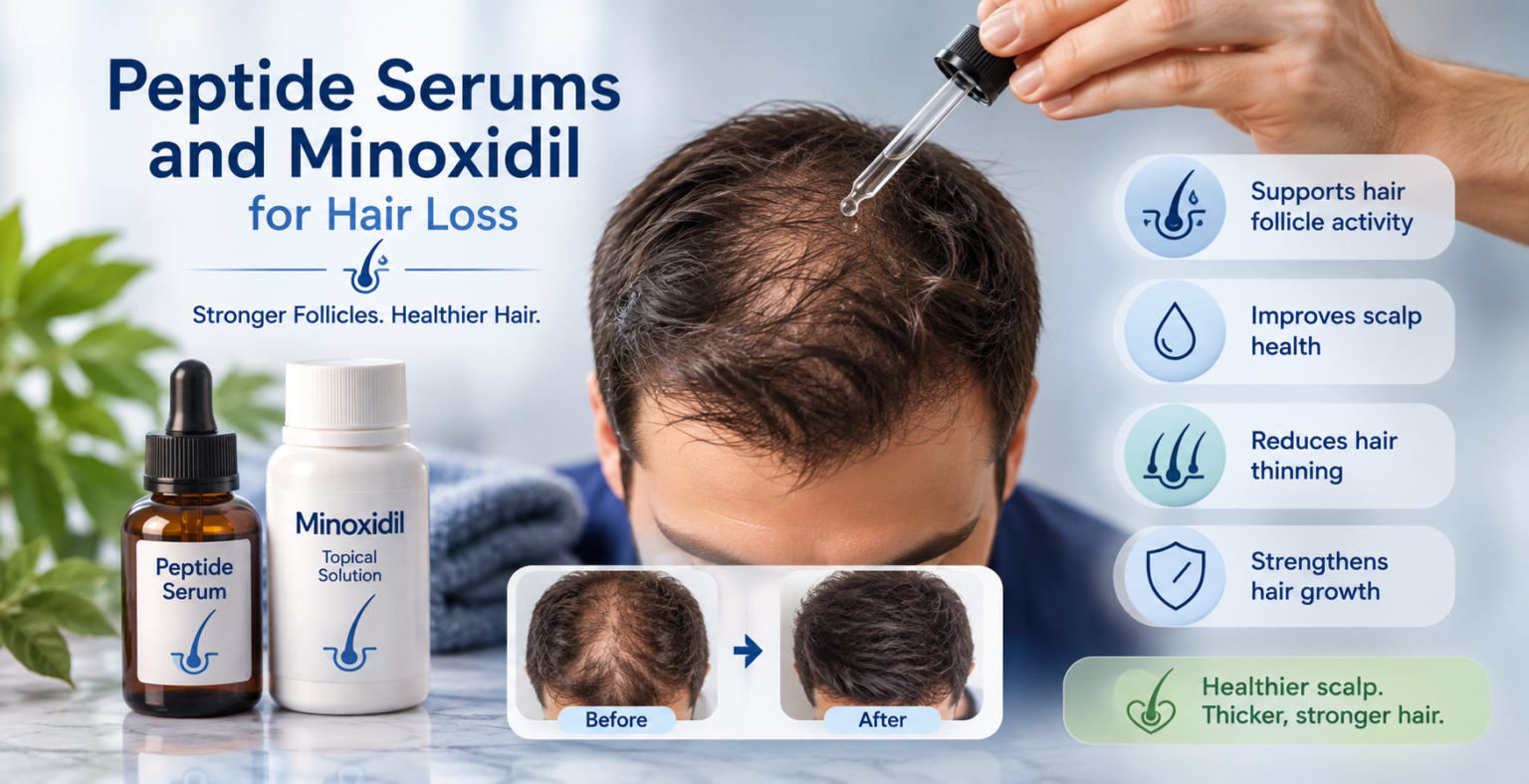 Peptide Serums and Minoxidil for Hair Loss: Which Treatment Works Best?