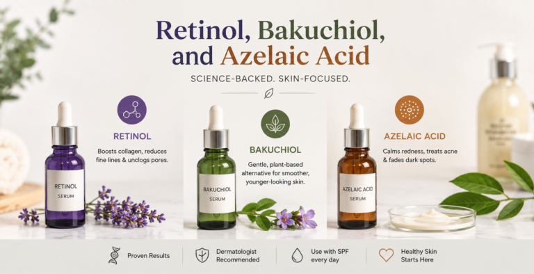 Retinol, Bakuchiol, and Azelaic Acid: Which Skincare Ingredient Is Right for You?