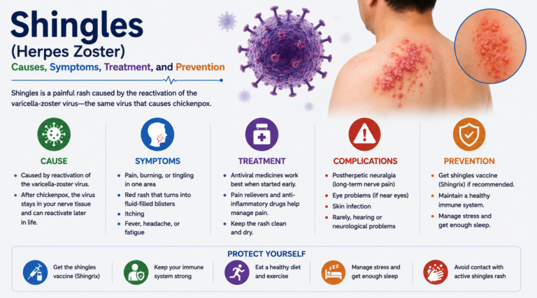 Shingles (Herpes Zoster): Causes, Symptoms, Treatment, and Prevention Shingles